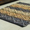 ALFOMBRA de YUTE Rombos y Lineas 24x36 pulg
