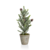 Arbol en Maceta Cemento con Bellotas -12"