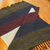 ALFOMBRA Agra 48¨X 72¨rayas flecos de la INDIA
