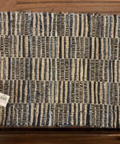 Alfombra Yute tonos Grises /Azul 24 ¨X 36 ¨ de la INDIA