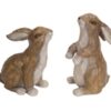 Figura de Conejo  9.5"H, 11"H  Resina , Tonos Café (2 estilos)