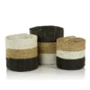 Set 3 Canastas de Fibra Natural hecha a mano