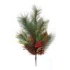 Pine w/ hoja Magnolia & Berry y bellota 19"H