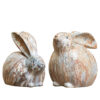 Figura de Conejo 6"H Resina de madera