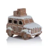 Adorno Resina con luz LED Gingerbread Car