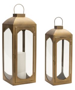 Farol Grande Dorado Antiguo 21"H