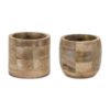Macetas de madera de la india 2 estilos / venta und 5 pulg