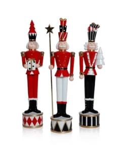 Nutcracker Soldado c/base y Adorno (regalo, árbol,estrella) venta individual,18¨